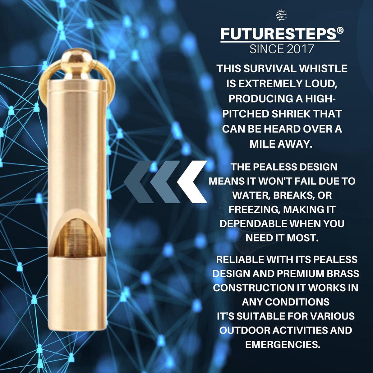 Emergency Brass Survival Whistle